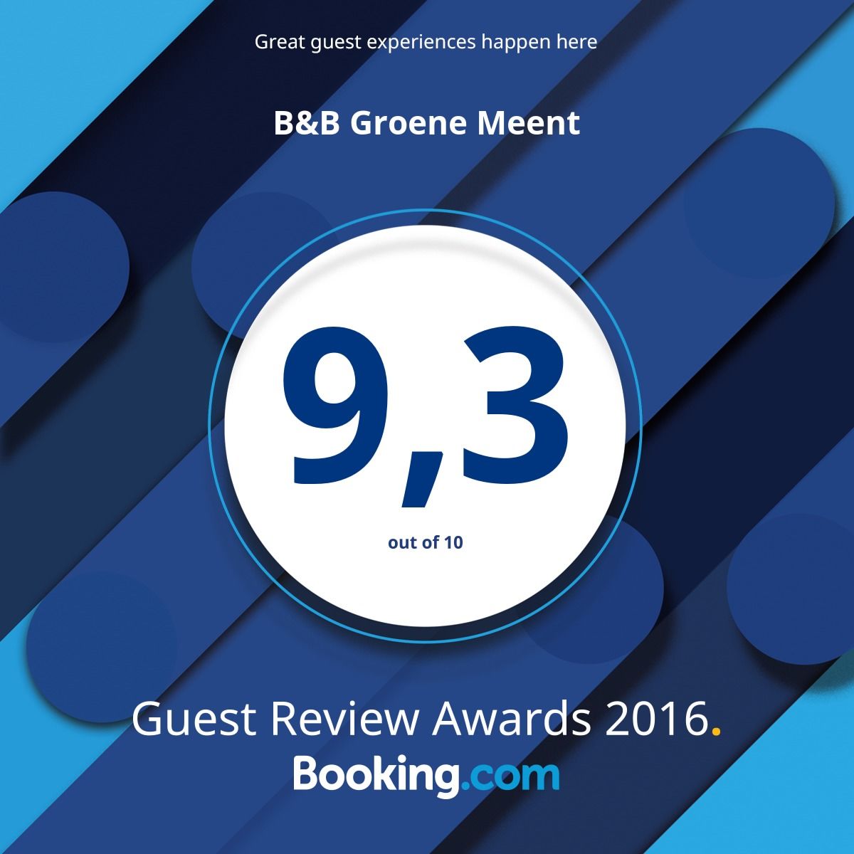 Booking.com Guest Review Award 2016